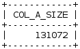 Query Column Size