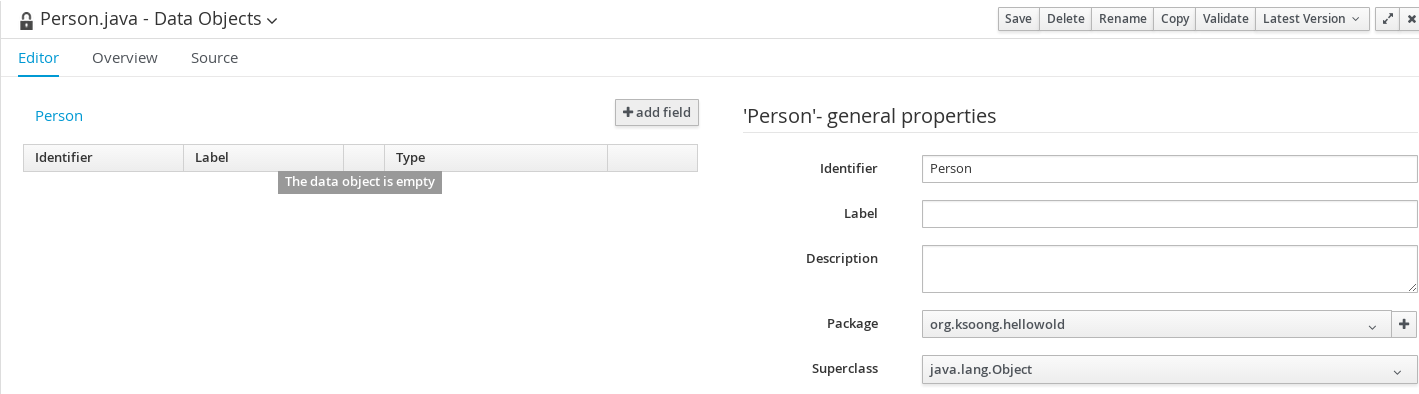 New data model field