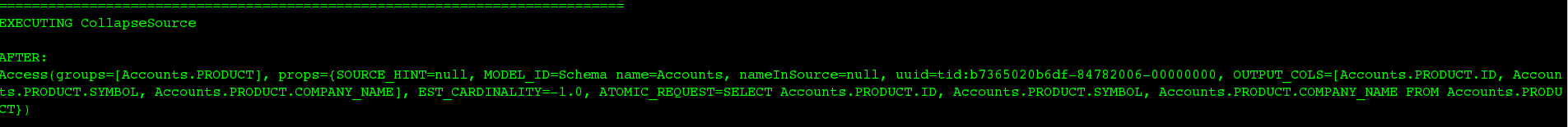 EXECUTING CollapseSource log